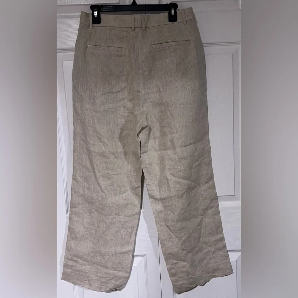 Women's BR Banana Republic Linen Natural Beige Suit